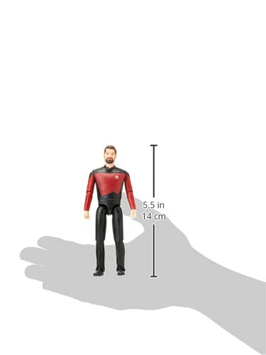 Bandai Figura de acción de Star Trek Commander Will Riker de 5 pulgadas de Commander Riker Star Trek The Next Generation | Figura articulada de juguete Star Trek TNG | Regalos de Star Trek y mercancía