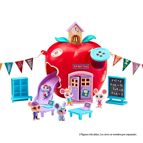 Bandai - Millie and Friends Mouse in The House - Playset El Cole Red Apple Juguetes, Juguetes Coleccionables, Juego Imaginativo, para Niños de 3 a 7 Años CO07393