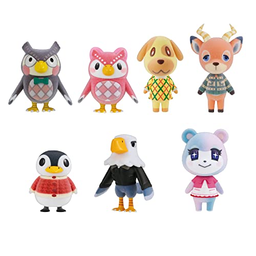 BANDAI Shokugan CT551420 Animal Crossing: New Horizons Villager Wave 3 (Juego de 7 Figuras flocadas de 5,5 cm)