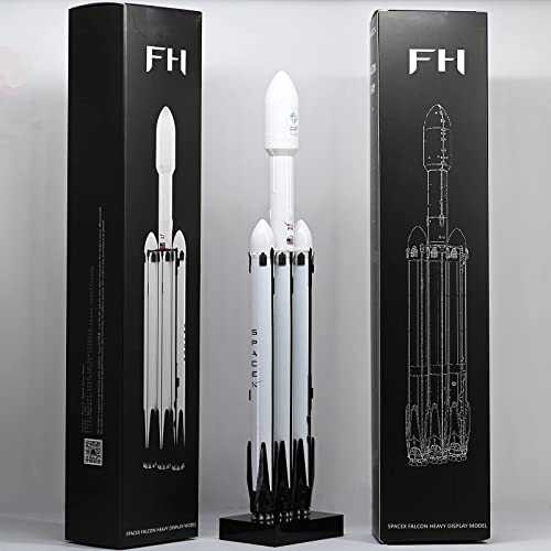 BDXZJ Cohete Heavy Falcon Modelo 1: 233, Modelo Aeroespacial FH de Resina Simulada Y Decoraciones de Escritorio para Adulto Hombre Regalo