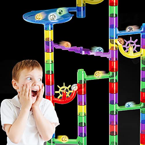 Ben & Bel Mármoles de cristal que brillan en la oscuridad, un juego de 20 piezas de mármoles de puntos multicolor para juegos de carrera, bricolaje y decoración del hogar