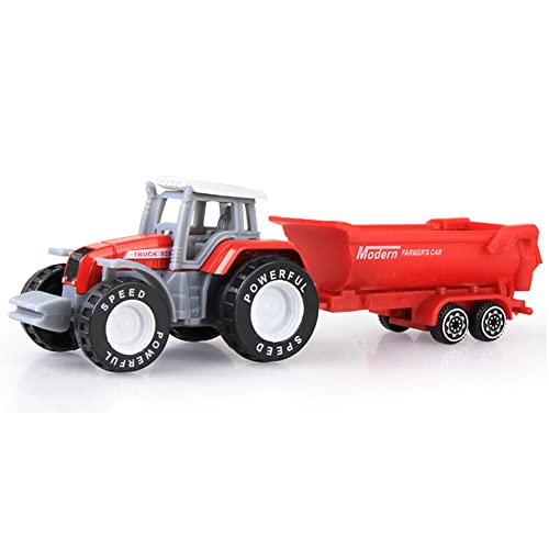 Bestlle Tractores agrícolas pequeños Tractores agrícolas Camiones y remolques Vehículos ingeniería simulados GliTractor agrícola Modelo Coche aleación Juguete