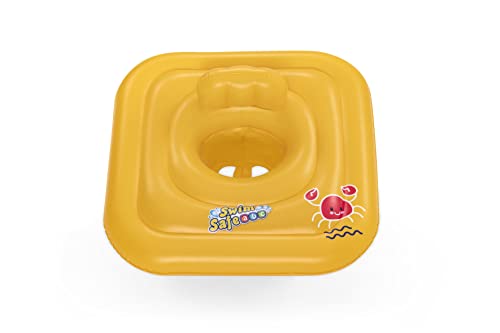 BESTWAY Flotador Hinchable para Bebé Swin Safe Wondersplash Square 3-Ring 76x76 cm Naranja