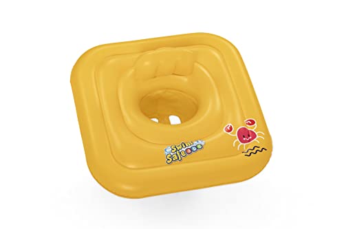 BESTWAY Flotador Hinchable para Bebé Swin Safe Wondersplash Square 3-Ring 76x76 cm Naranja