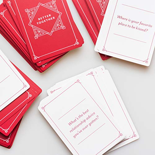 Better Together - Tarjeta de preguntas de juegos para parejas, 100 divertidas tarjetas de conversación románticas para parejas, juego de adultos, edición de amor, actividades de esta noche