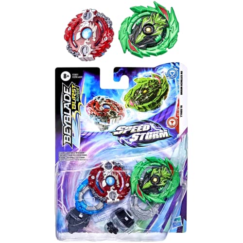 Bey-blade Battling Tops Set de 3-2x Micros & Burst Surge Origin Aquiles A6, Tyros T6 – Paquete de 3 unidades