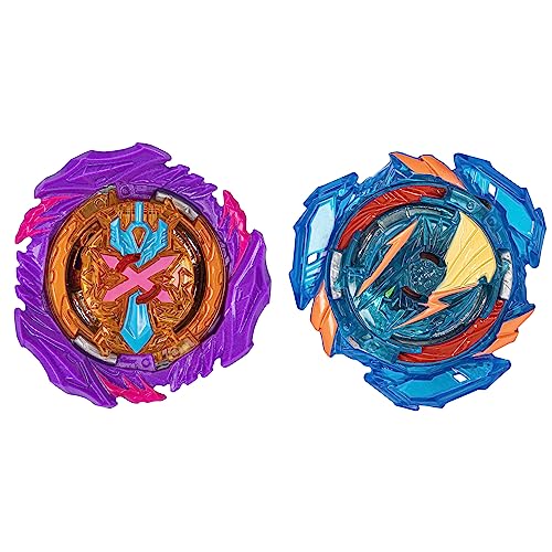 Beyblade Burst QuadStrike Dual Pack de 2 peonzas de competición Ultimate EVO Valtryek V8 y Divine Xcalius X8