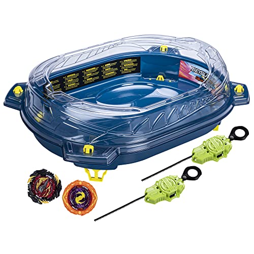 Beyblade Burst QuadStrike - Set de Batalla Thunder Edge con Beystadium, 2 Tops de Batalla y 2 lanzadores - A Partir de 8 años