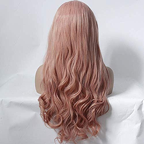 BGHJUE Synthetic Lace Front Natural Brown For Women Long Wave Heat Resistant Hair Costume Beauty Blogger Cosplay Party Daily Use Wigs