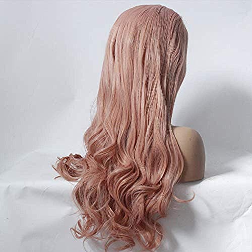 BGHJUE Synthetic Lace Front Natural Brown For Women Long Wave Heat Resistant Hair Costume Beauty Blogger Cosplay Party Daily Use Wigs