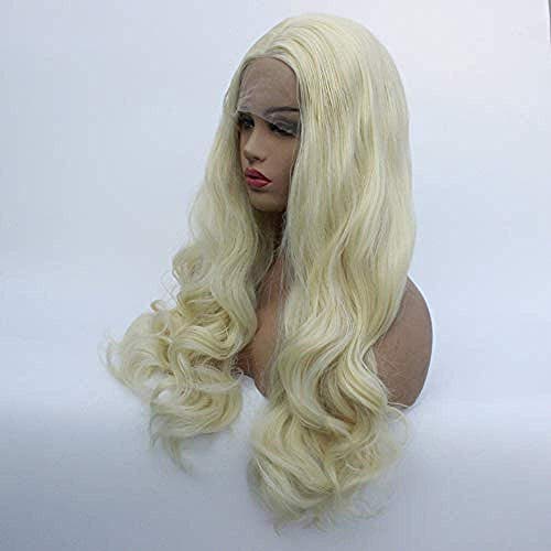 BGHJUE Synthetic Lace Front Natural Brown For Women Long Wave Heat Resistant Hair Costume Beauty Blogger Cosplay Party Daily Use Wigs