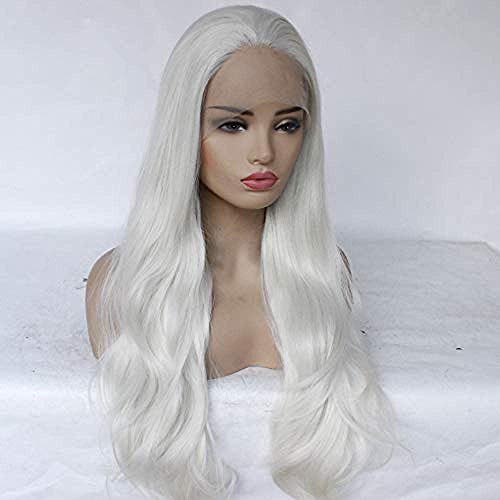 BGHJUE Synthetic Lace Front Natural Brown For Women Long Wave Heat Resistant Hair Costume Beauty Blogger Cosplay Party Daily Use Wigs