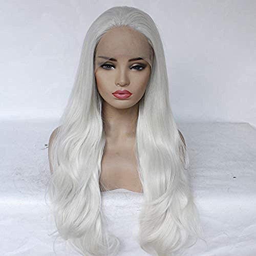 BGHJUE Synthetic Lace Front Natural Brown For Women Long Wave Heat Resistant Hair Costume Beauty Blogger Cosplay Party Daily Use Wigs