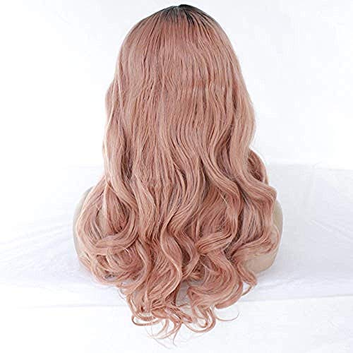 BGHJUE Synthetic Lace Front Natural Brown For Women Long Wave Heat Resistant Hair Costume Beauty Blogger Cosplay Party Daily Use Wigs