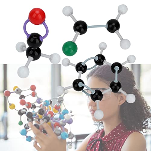 Bicaquu Modelo de Estructura Molecular, 267 Piezas Kit De Estructura Inorgánica Molecular Conjunto De Modelo De Enlace De átomo para Estudiante Maestro