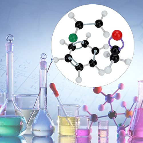 Bicaquu Modelo de Estructura Molecular, 267 Piezas Kit De Estructura Inorgánica Molecular Conjunto De Modelo De Enlace De átomo para Estudiante Maestro