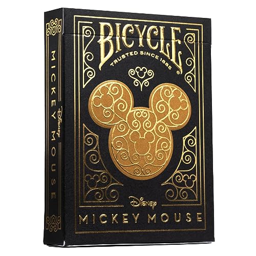 Bicycle Mickey Gold & Black. Baraja Premium para coleccionsitas de Naipes y Fan de Mickey Mouse