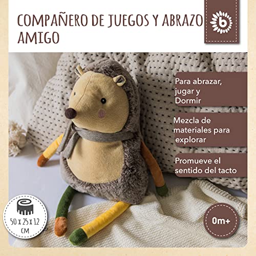 Bieco Manta de erizo para bebé, con efecto crujido, para niños y niñas, juguete para que se arrugue, con juguete para agarrar