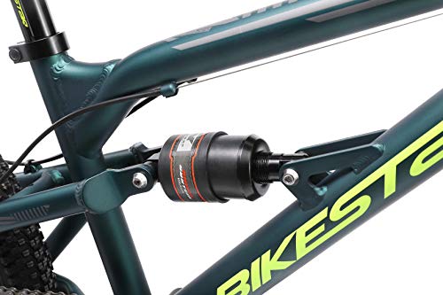 BIKESTAR Bicicleta de montaña de Aluminio Suspensión Doble Bicicleta Juvenil 20 Pulgadas de 6 años | Cambio Shimano de 7 velocidades, Freno de Disco | niños Bicicleta | Verde Oscuro