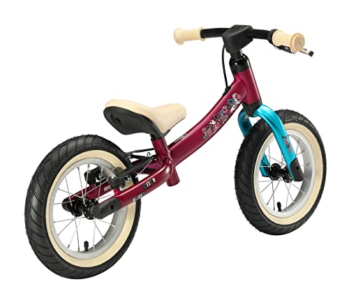 BIKESTAR Bicicleta sin Pedales para niños y niñas | Bici 12 Pulgadas a Partir de 3-4 años con Freno | 12" Edición Sport Berry Turquesa