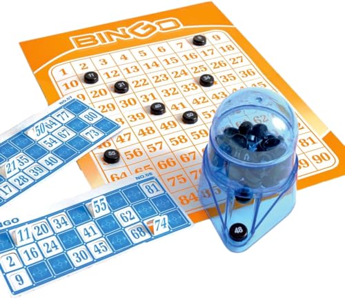 Bingo Juegos De Mesa. Bingo Manual También Sierve como Bingo Infantil. Viene con 72 Cartones Y Fichas De Bingo. Juego Bingo Familiar Manual para Hacer Juegos de Mesa Tradicional.