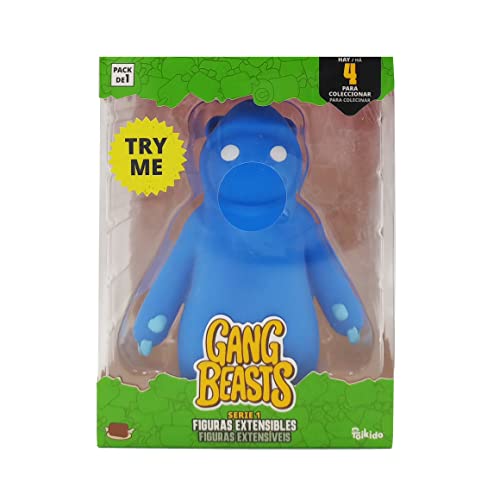 Bizak Gang Beasts, Figura de Luchador con Brazos Extensibles Color Azul, Estira la diversión recreando los combates con Estos Luchadores Que se estiran como en el Juego (64116600), 64116600-3