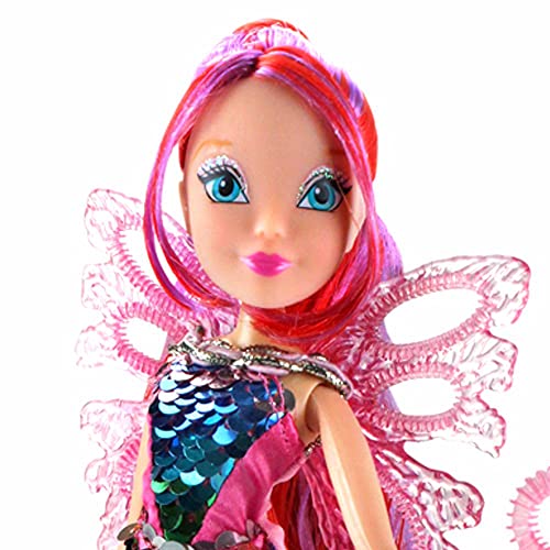 Bloom | Sirenix Fairy Bubbles Muñeca | Club Winx | Burbujas de Jabón Hada 28 cm