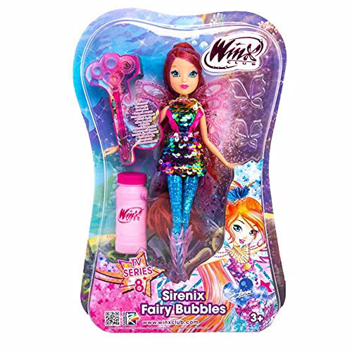 Bloom | Sirenix Fairy Bubbles Muñeca | Club Winx | Burbujas de Jabón Hada 28 cm