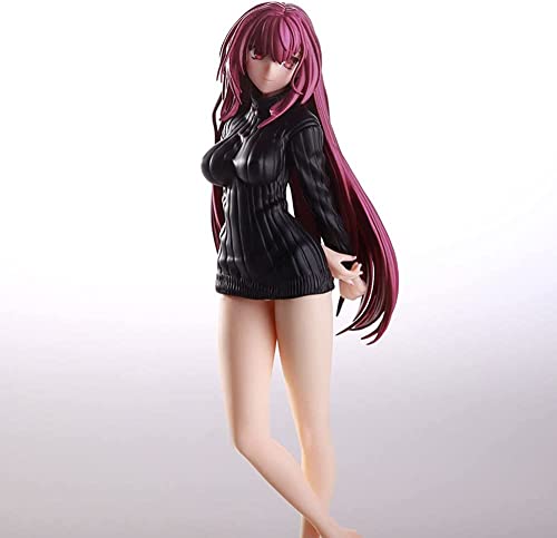 BOANUT Figura de Anime Scathach Room Wear Mode Fate Series Buty Hot Girl vistiendo un suéter Pierna Desnuda Estatura Personajes de Dibujos Animados Modelo de Juguete en Caja 23 cm / 9.06in