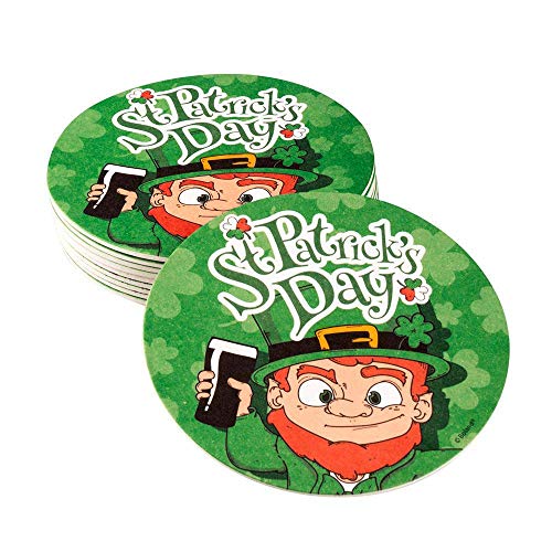 Boland BOL44905 Juego de 10 Posavasos del día de San Patricio, 10 cm