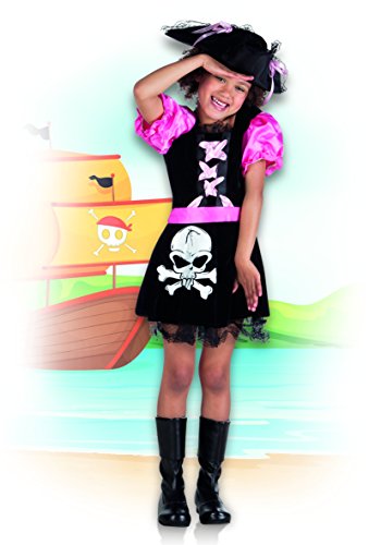 Boland-BOL82153 guerrero Piratessa Tessa-Disfraz de niña, color negro rosa, 10-12 anni (Ciao Srl BOL82153)