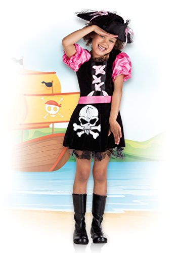 Boland-BOL82153 guerrero Piratessa Tessa-Disfraz de niña, color negro rosa, 10-12 anni (Ciao Srl BOL82153)