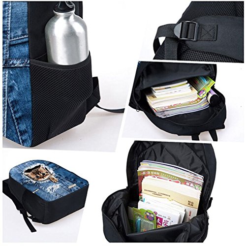 Bolsa escolar para el almuerzo, juego de mochila Beagle Bookbsg para niños, arnés y lonchera para niñas, viajes al aire libre, color, 5.0cm*10.5cm*20.5cm, Estuche para lápices