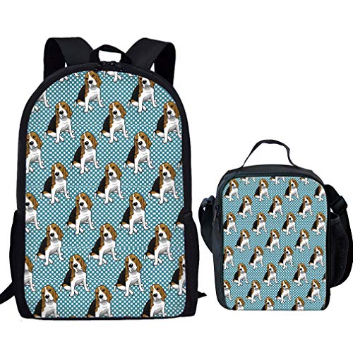 Bolsa escolar para el almuerzo, juego de mochila Beagle Bookbsg para niños, arnés y lonchera para niñas, viajes al aire libre, color, 5.0cm*10.5cm*20.5cm, Estuche para lápices