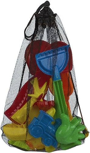 Bolsa Juguetes Playa | Mochila De Cuerdas Para La Playa, El Gimnasio O Deportes | Bolsa De Malla Ideal Para Llevar Los Juguetes De La Playa | Mochila De Cuerdas | 50X70 cm