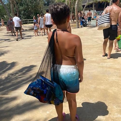 Bolsa Juguetes Playa | Mochila De Cuerdas Para La Playa, El Gimnasio O Deportes | Bolsa De Malla Ideal Para Llevar Los Juguetes De La Playa | Mochila De Cuerdas | 50X70 cm