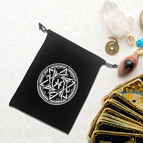 Bolsas de tarot con tiras, bolsas de tarot y bolsas, bolsas de terciopelo de la bolsa de dados con cordones, bolsas de joyería Bolsa for la bolsa de almacenamiento de la runa del tarot Dice Dice