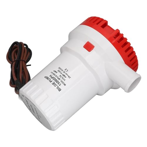 Bomba de Microdrenaje CC, Bomba de Sentina para Barcos Versátil de Alta Eficiencia, 5 Metros, 1500 GPH para Estanque Spa (12V)