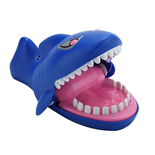 BORDSTRACT Shark Dentist Toys, Juegos De Dedos para Morder Dientes De Tiburón con Ojos Parpadeantes Y Risa Malvada, Juego Interactivo Hungry Shark Chomp, para Niños, Padres, Amigos