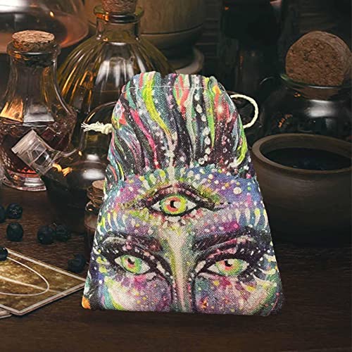 Botiniv Tarot | Almacenamiento Dados Cartas Tarot - Almacenamiento Gemas Cristal Tarot Card Holder Pouch con cordón para entusiastas del Tarot