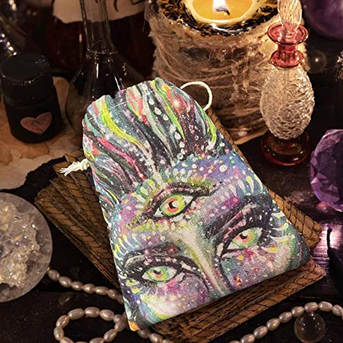 Botiniv Tarot | Almacenamiento Dados Cartas Tarot - Almacenamiento Gemas Cristal Tarot Card Holder Pouch con cordón para entusiastas del Tarot