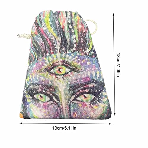 Botiniv Tarot | Almacenamiento Dados Cartas Tarot - Almacenamiento Gemas Cristal Tarot Card Holder Pouch con cordón para entusiastas del Tarot