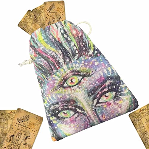 Botiniv Tarot | Almacenamiento Dados Cartas Tarot - Almacenamiento Gemas Cristal Tarot Card Holder Pouch con cordón para entusiastas del Tarot