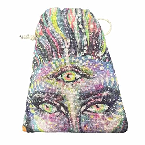 Botiniv Tarot | Almacenamiento Dados Cartas Tarot - Almacenamiento Gemas Cristal Tarot Card Holder Pouch con cordón para entusiastas del Tarot