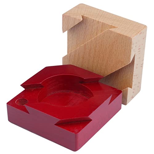 Brain Teaser Box Mini 3D Wooden Secret Box Detachable Game Toys for Kids Adults Red