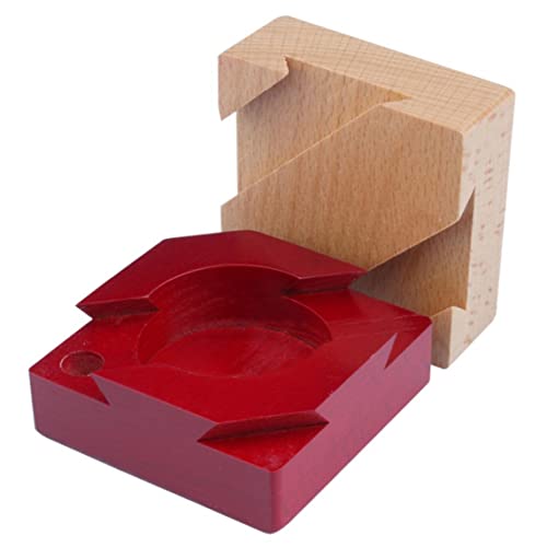 Brain Teaser Box Mini 3D Wooden Secret Box Detachable Game Toys for Kids Adults Red