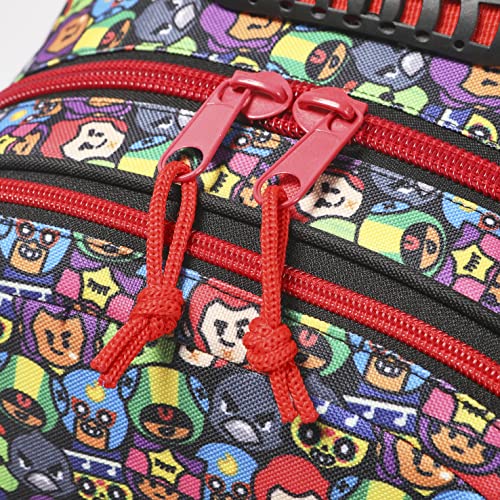 Brawl Stars - Mochila Juvenil, Adaptable a Trolley, Accesorio Escolar, Color Rojo (CyP Brands)