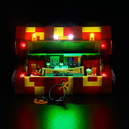 BrickBling Juego de iluminación LED para Lego 76399 Harry Potter Hogwarts Magical Trunks Collection (Lego no incluido, solo luz decorativa) DIY Kit de iluminación para Hogwarts Magical Trunks 76399