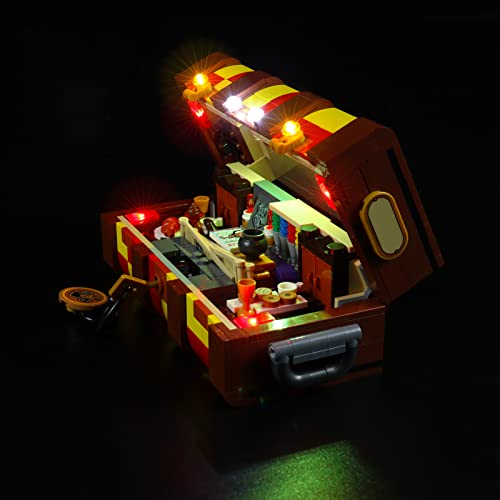 BrickBling Juego de iluminación LED para Lego 76399 Harry Potter Hogwarts Magical Trunks Collection (Lego no incluido, solo luz decorativa) DIY Kit de iluminación para Hogwarts Magical Trunks 76399