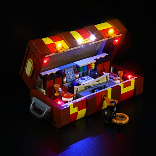 BrickBling Juego de iluminación LED para Lego 76399 Harry Potter Hogwarts Magical Trunks Collection (Lego no incluido, solo luz decorativa) DIY Kit de iluminación para Hogwarts Magical Trunks 76399